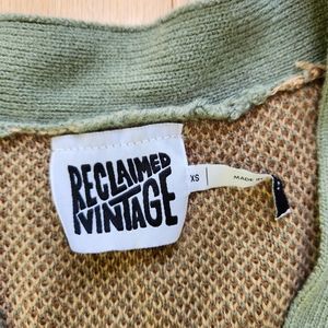 Urban Outfitters Reclaimed Vintage plaid grandpa sweater